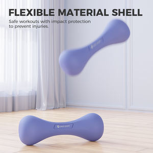 סט dumbפעמון חדר כושר משקולות 16lb 16lb זוג תערובת חול תערובת ערפילית - Product Image 2