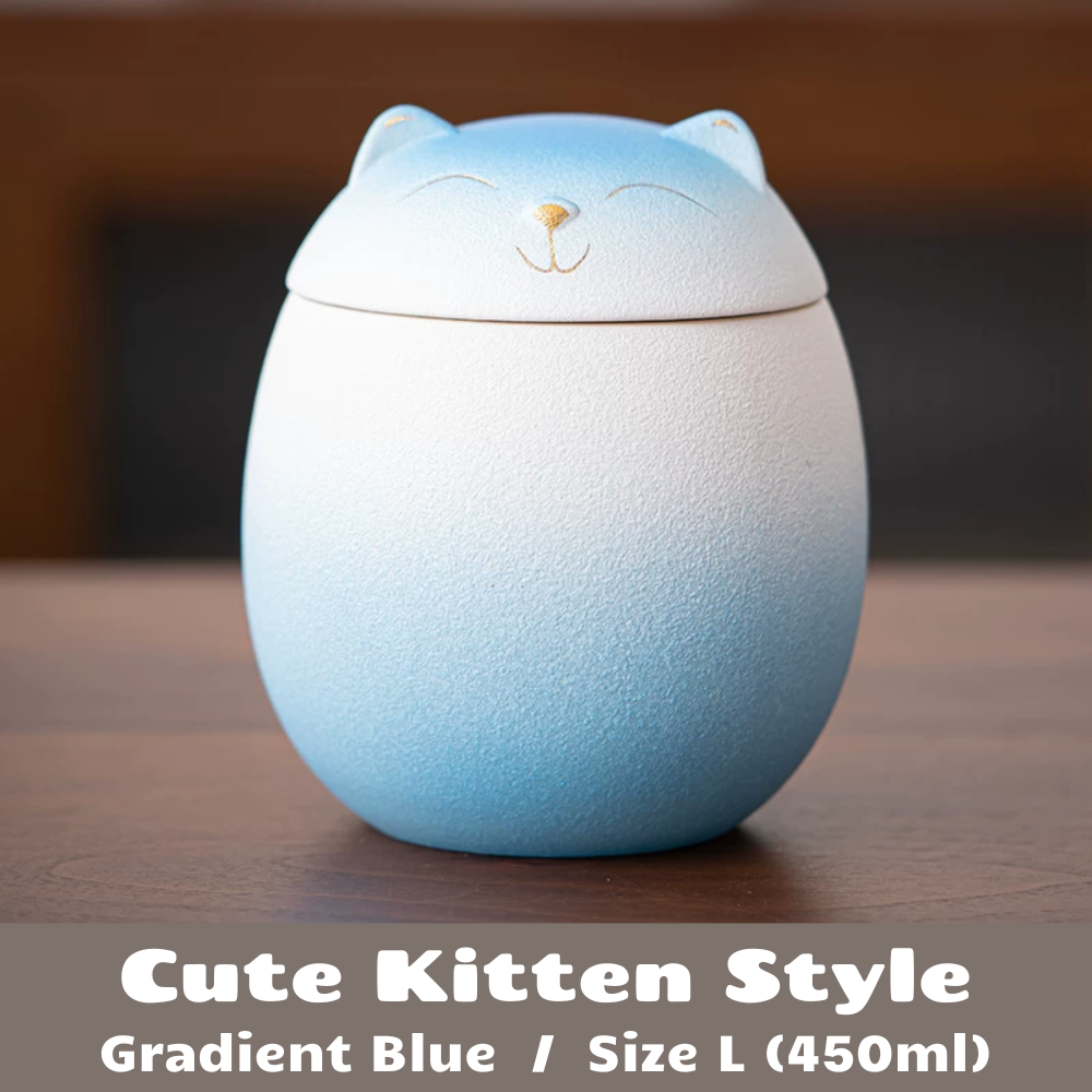 Taglia L / Stile gattino / Blu sfumato