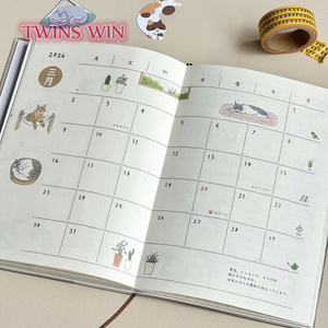 New 2025 Cat's Mood Manual Account Schedule <strong>Color</strong> Inner Page <strong>Index</strong> Sticker Plan the Student <strong>Notebook</strong> Notebook3354 - Product Image 5