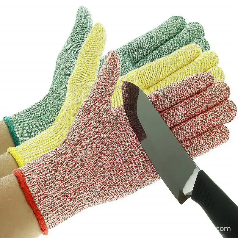 Küchenmesser mit Lebensmittel qualität Klingens chutz Anti-Schnitt-Handschuhe Sicherheits schutz Schnitt feste Handschuhe