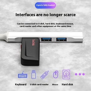 USB3.0 100 Megabyte Aluminum Alloy Docking Station Non-Drive <strong>Network</strong> Card <strong>Type</strong>-C RJ45 Wired <strong>Computer</strong> Hub for Laptop USB External - Product Image 5