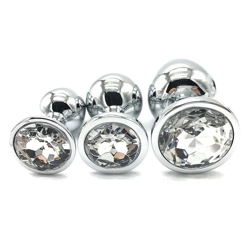 Atacado 1pcs ou 3pcs 1set Bom Feedback Brinquedos Sexuais Adulto Vibratório Butt Plug Com Jóias De Cristal Brinquedos Sexuais Anal