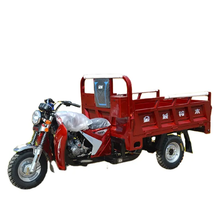 Benzinli üç tekerlekli bisiklet 150cc su soğutmalı 3 tekerlekli kırmızı 60V kargo Trikes 3 tekerlekli 250cc motosiklet elektrik motorlu 16 Motos 3 Ruedas