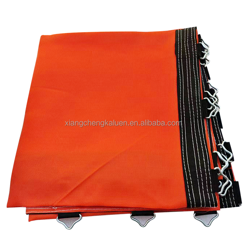 Orange trampoline mat