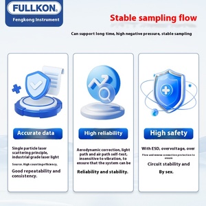 Fengkong เครื่องตรวจจับอนุภาคเลเซอร์ติดผนังสำหรับตรวจจับความเข้มข้นในการประชุมเชิงปฏิบัติการที่ปราศจากฝุ่นผลิตภัณฑ์เครื่องวิเคราะห์ก๊าซ - Product Image 4