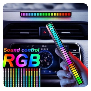 New Car <strong>Computer</strong> Screen Game Decoration 32 Bit Rgb Sound Light Bar Voice <strong>Control</strong> LED Music Rhythm Lights Lamp - Product Image 2