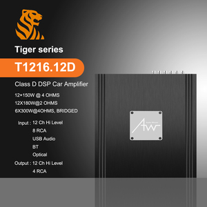 AudioWinner T1216.12D Amplificador de coche <span class=keywords><strong>DSP</strong></span> Clase D Procesador de sonido digital Interruptor de control remoto Ecualizadores Combinación de cruces - Product Image 2