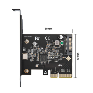 PCIe x4 zu USB 3.2 Gen2 x 2 USB C Typ-C Host-Controller-Karte Bis zu 20 Gbit/s für Desktop Asmedia 3242-Chip mit 15-poliger SATA-Strom versorgung - Product Image 5