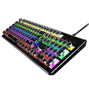 Venta caliente T75 punk Teclado mecánico portátil retro máquina de escribir multi dispositivo teclado USB impermeable teclado con trackpad - Product Image 1