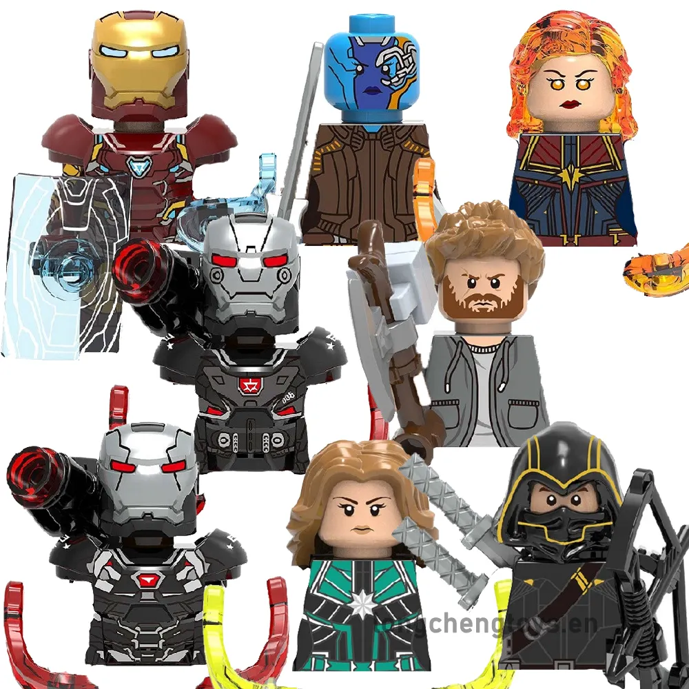 Bricks Super Heroes Movie Nebula Mark War Machine Thor Hawkeye Captain Building Blocks Figures For Children Toys Juguete X0258