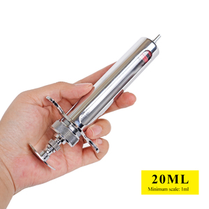 10/20/30/50ml ovini ovini siringhe veterinarie automatiche iniettori vaccino riutilizzabili in acciaio inox siringa metallica