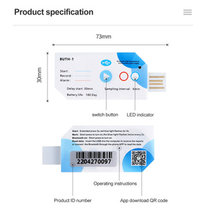 Bluetooth Usb sıcaklık veri kaydedici sıcaklık veri kaydedici soğuk zincir için - Product Image 6