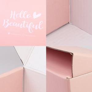 Bán buôn tùy chỉnh in màu hồng cá nhân đăng ký bưu phẩm vận chuyển hộp giấy gửi thư quà tặng bao bì các tông hộp bưu phẩm - Product Image 6