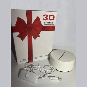 3D印刷家庭用ライト寝室USBアクリルライトテーブルランプ新しい奇妙な小さなLEDナイトライト
