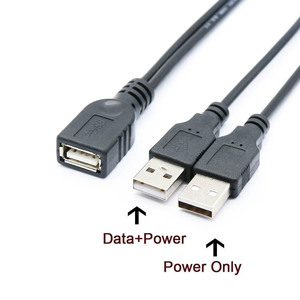 <strong>USB</strong> <strong>2</strong>.0 Type a Female to Dual Type a Male Extra Power Data <strong>USB</strong> Female Splitter Extension Cable for <strong>2</strong>.<strong>5</strong>&quot; Hard Disk Printers - Product Image 6