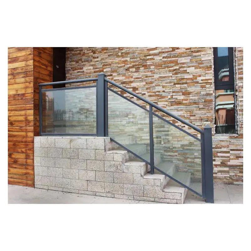 Billige benutzer definierte klare gehärtete Geländer Glas Balustraden system Treppe Veranda Deck Bridge