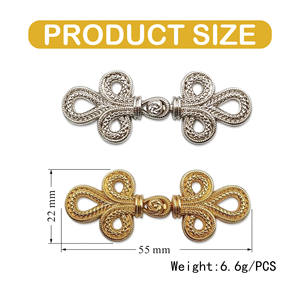 אבזם קשר אופנתי סיני, סגסוגת אבץ חזקה לתפירה, עשה זאת בעצמך, אבזם לחזייה, תחתונים, צ'ונגסאם, כפתורים - Product Image 2