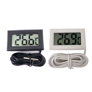 Pantalla LCD Medidor de temperatura Detector Coche Nevera Incubadora Tanque de peces Termómetro digital con sensor y sonda