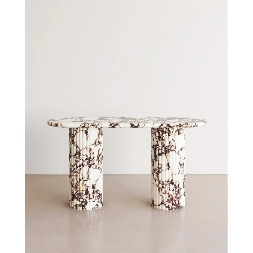 Luxo Calaccata Viola Marble Console Table Corredor Oval Hotel Villa Home Furniture Bulgaris Calaccata Viola Console Table