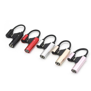 <strong>2</strong> <strong>in</strong> <strong>1</strong> USB C to 3.5mm Aux Adapter Braid Shielding TPE Jacket Headphone Jack Audio Cord Aux Male Female Converter for iOS Devices - Product Image 1