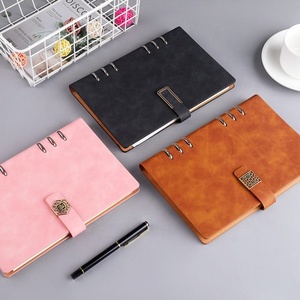 Diary PU Leather Custom Logo Loose-leaf Pu <strong>Note</strong> Books and Journals <strong>Color</strong> Soft Cover <strong>Notebook</strong> - Product Image 4