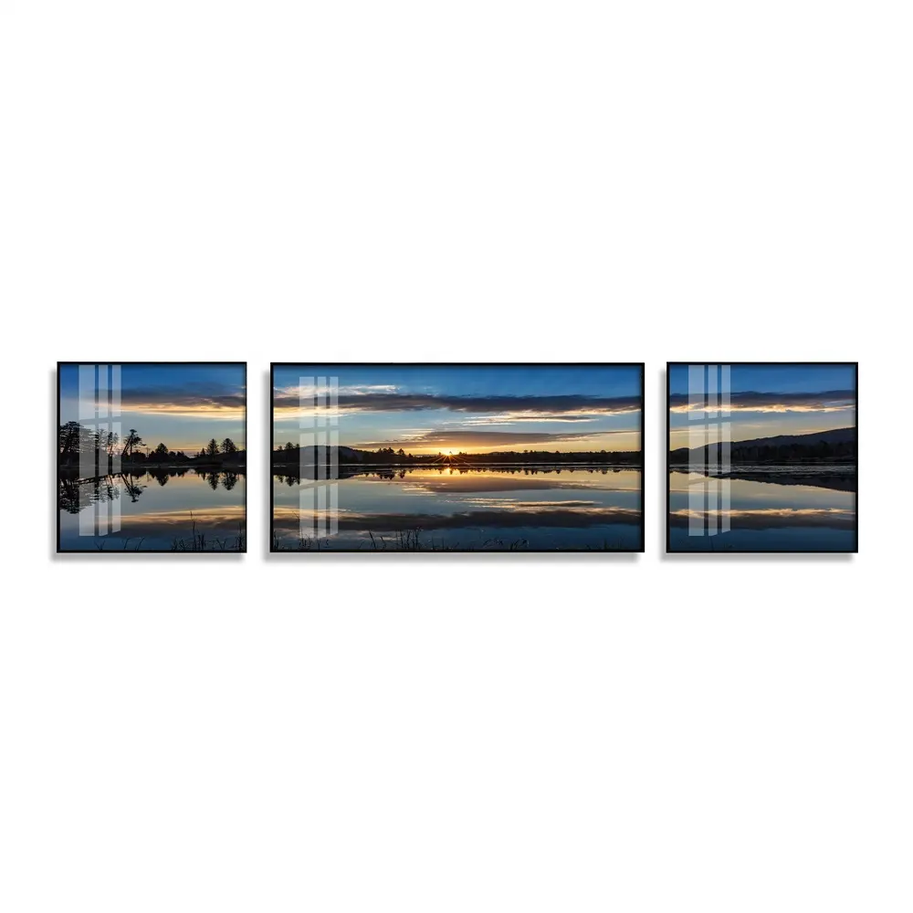 Angepasst 2 Panel Triptychon Hotel Projekt UV Druck Dekorative Wand Kunst Malerei Wasserdicht Kristall Porzellan Malerei