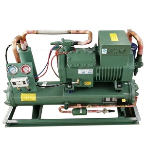 5HP10HP 15HP 380V su soğuk dalma <span class=keywords><strong>Chiller</strong></span> Bitzer yarı kapalı pistonlu R404 kompresör soğutma yoğuşma ünitesi - Product Image 1