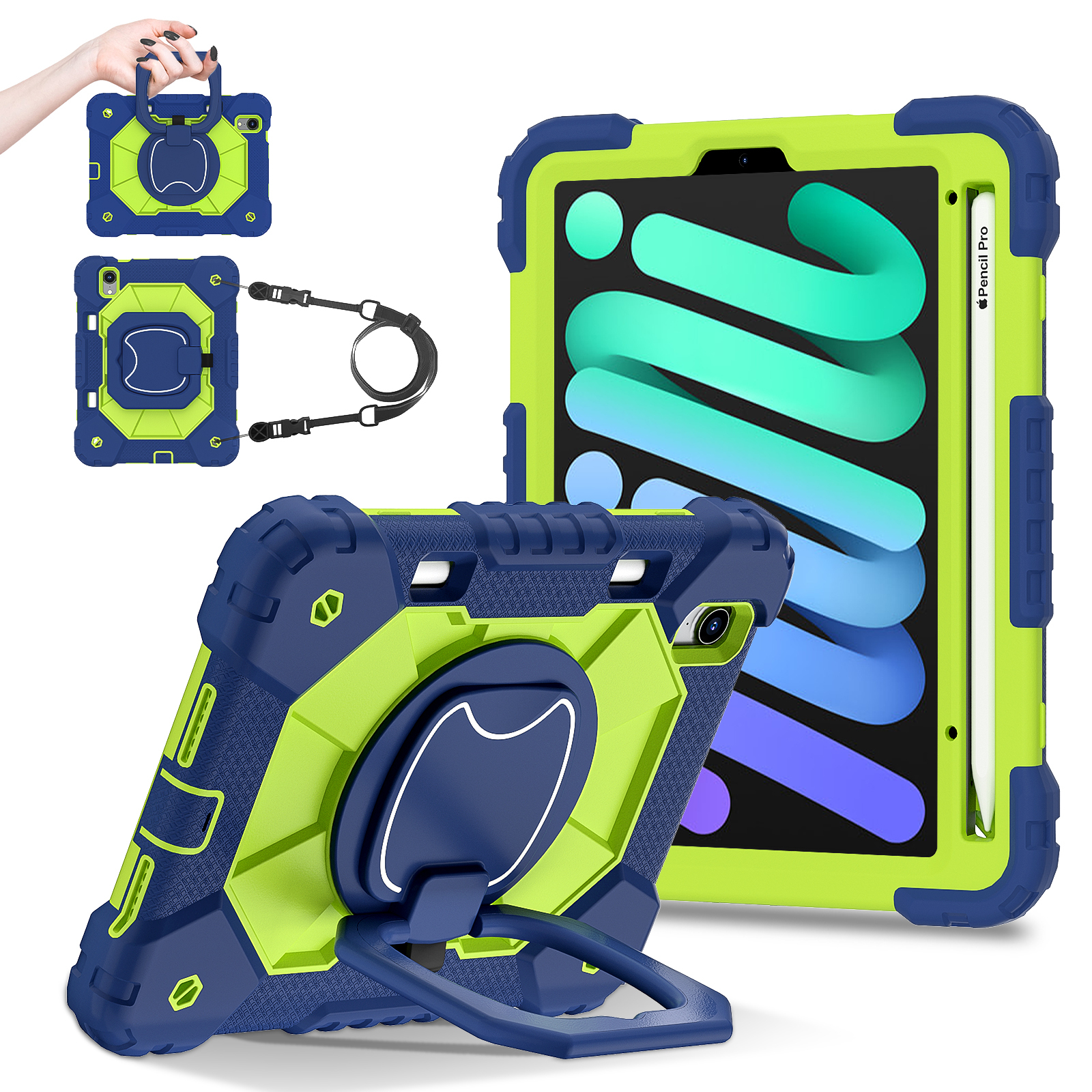Navy Blue+Green