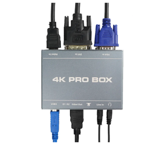 Nueva llegada DVI HDMI VGA a USB3.0 Tarjeta de captura 4K PRO BOX HD dispositivo de captura de video HDMI Loop out 1080P 60fps salida Plug and Play HD AV