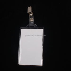 ที่ใส่ป้ายบัตรประจำตัวแบบพลาสติกป้ายป้ายชื่อป้ายชื่อทางธุรกิจที่ห้อยกุญแจพร้อมคลิป - Product Image 4