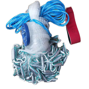 4ft 5ft 6ft japon tarzı amerikan el döküm Net 3/5 inç örgü Monofilament naylon balık ağı çinko platin ile - Product Image 1