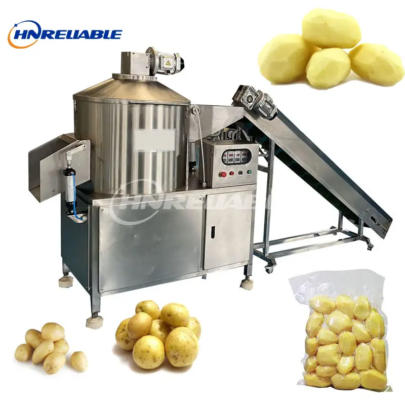 Ligne de production de pommes de terre pelées lavage de pommes de terre épluchage ligne de production de tranchage ligne de processus de pommes de terre pelées emballées sous vide
