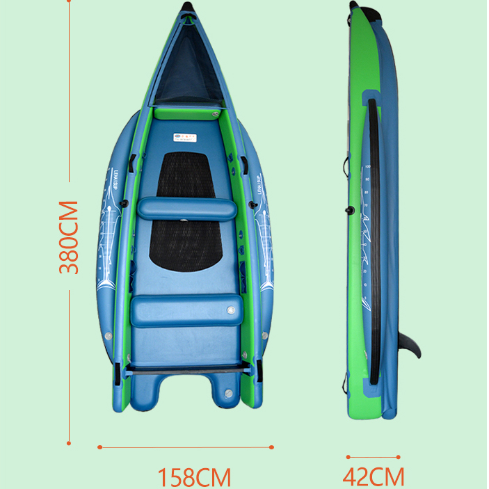 Bleu mise à niveau 390 bateau de pêche 390*158*42cm