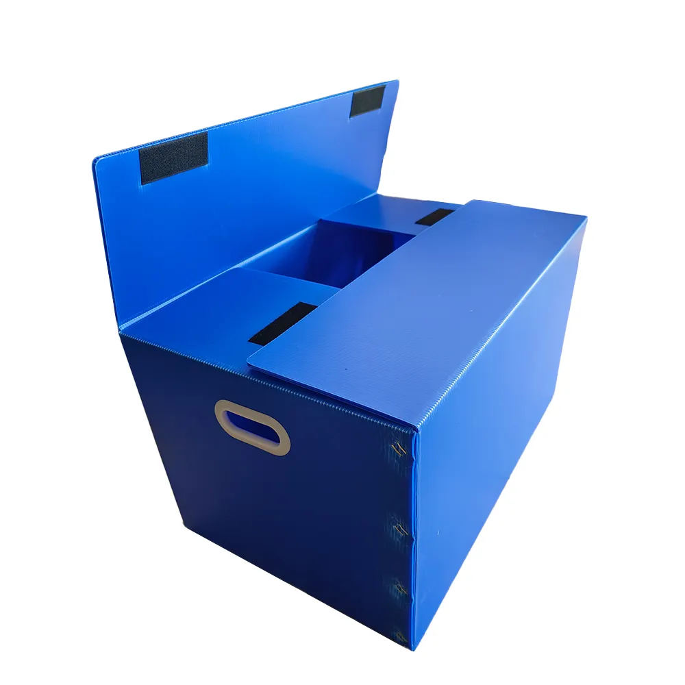 Boîtes en carton en plastique ondulé réutilisables personnalisées en gros