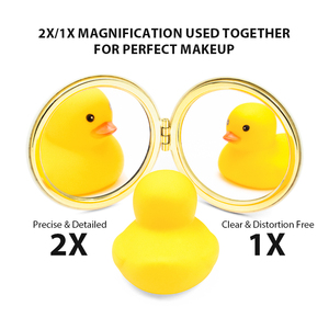 玫瑰金升华空白定制标志紧凑型口袋镜化妆品化妆手镜 - Product Image 2