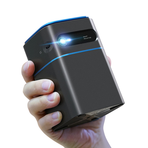 Miniproyector portátil DLP 4K para películas de música, dispositivo de proyección DLP con WIFI táctil, modo altavoz HiFi y batería de 7500MAH, Android 9 - Product Image 1