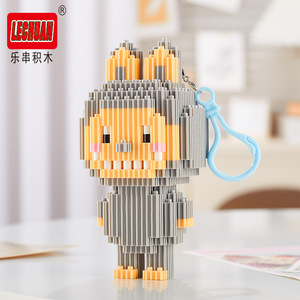新品集合组装动漫人物模型迷你砖钥匙扣Linkgo连接积木玩具 - Product Image 4