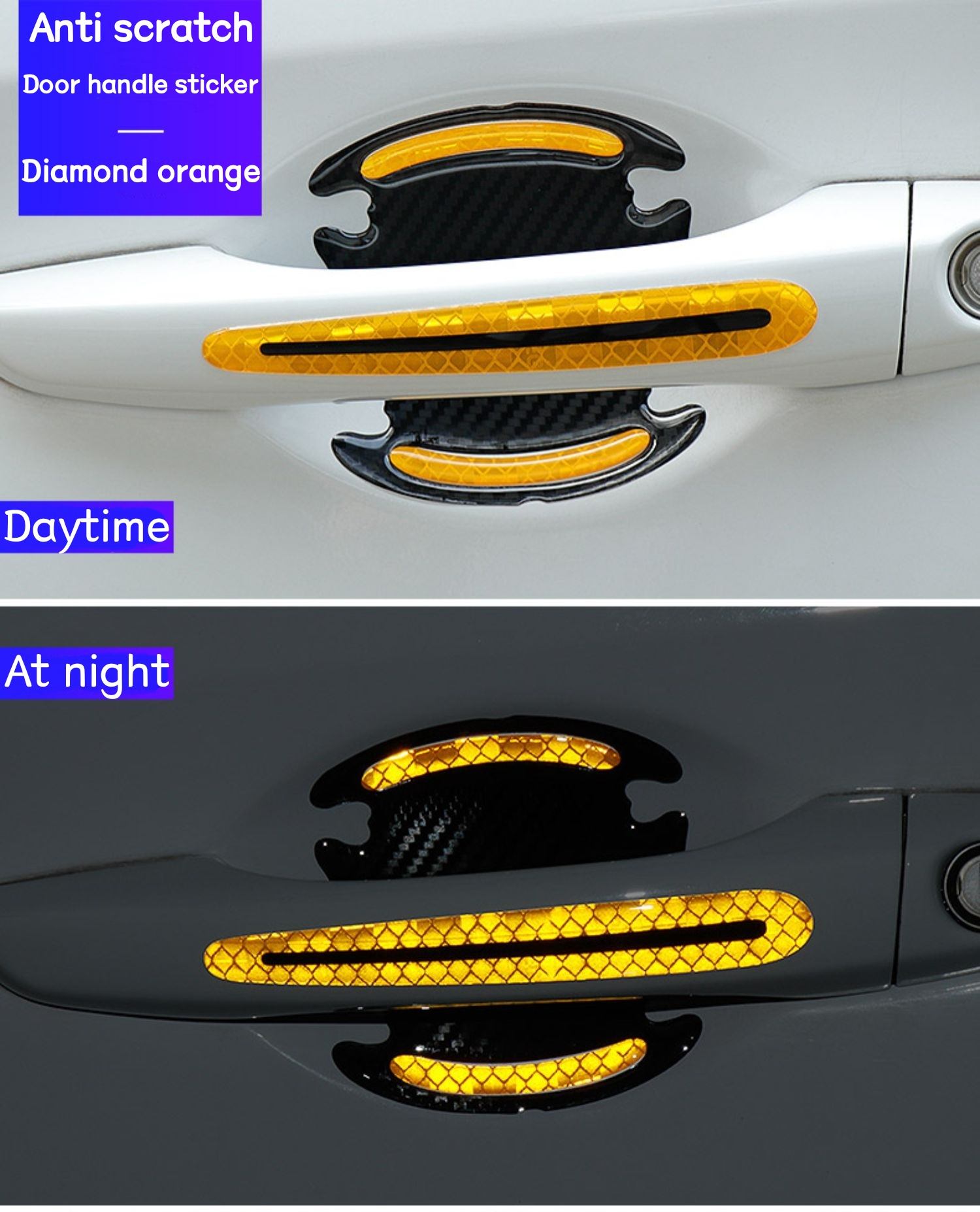 Diamond orange,for 4 door handles