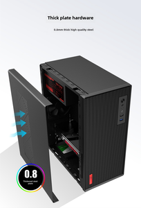 Custodia personalizzata per Computer per Gaming PC custodia in vetro temperato Mid Tower MATX da scrivania per PC con Display a temperatura LCD - Product Image 3