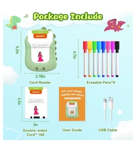 2-in-1 wieder verwendbare sprechende Handschrift Karteikarten Lernspiel zeug mit Sicht wörtern für Kleinkinder Vorschul kinder Geschenk - Product Image 2