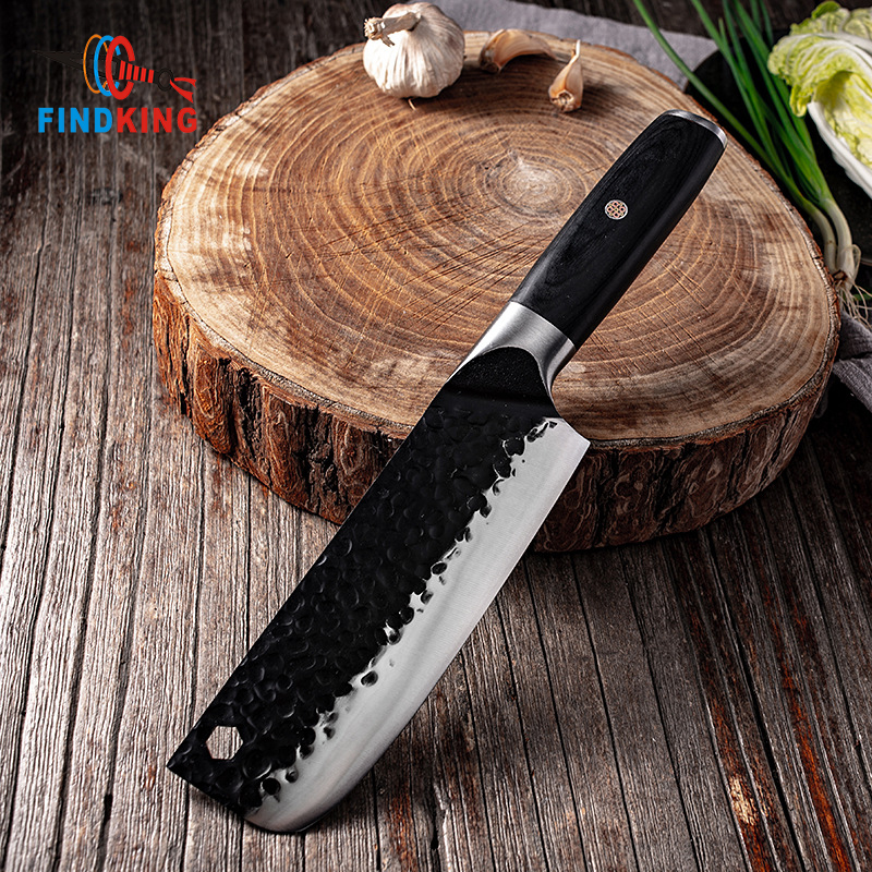 Newest Handmade 2 Pcs Butcher Knife Kitchen Cleaver High Carbon Clad Steel Slicing Knife For Chef Chopping Knife