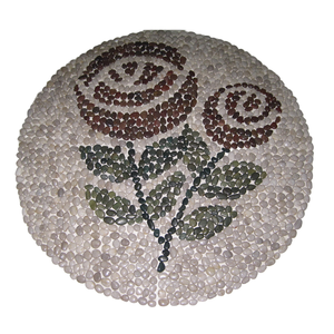 Refine <strong>Stone</strong> Supply Mixed Color Decorative Mesh <strong>Pebble</strong> Tiles Polished <strong>Natural</strong> <strong>Stone</strong> Glass Round Cobble Tiles Park Application - Product Image 1