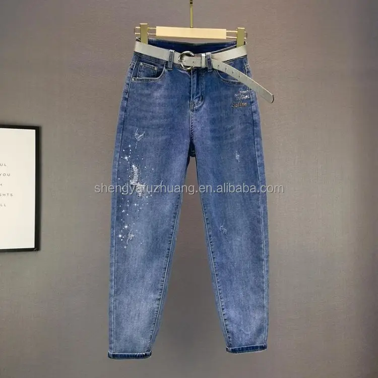 women's jeans Girl Latest Top High Waist denim trousers Stylish Woman Plu Size Denim Boyfriend Jean ladies stretch jeans