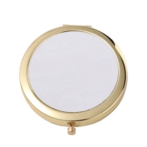 OEM定制徽标折叠口袋化妆镜升华空白圆形紧凑型镜子 - Product Image 2