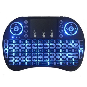 Fábrica más barata i8 PRO 7 Color retroiluminada mini teclado inalámbrico 2,4G Control remoto USB de la caja de TV/PC/juego, etc. Con Touch Pad - Product Image 4