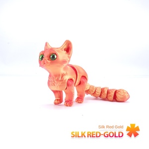 可爱的3D打印小猫动作人物，带可伸缩尾部活动关节玩具模型，用于汽车装饰或儿童礼物 - Product Image 6