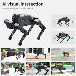 12DOF masaüstü Metal Robot köpek biyonik DOGZILLA S1 AI görüş kamera ahududu Pi için 4B desteği Python programlama
