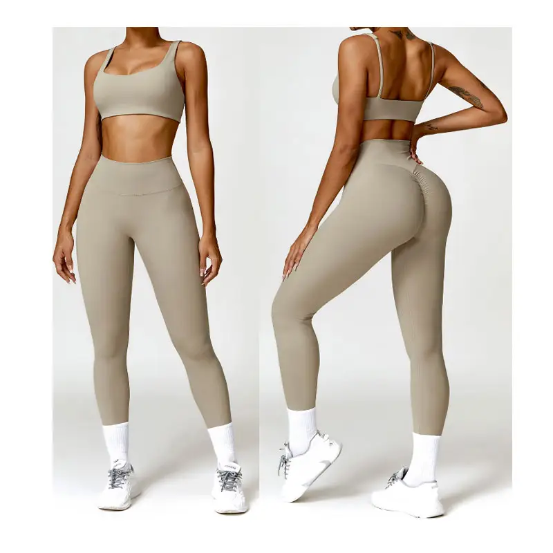 Gimnasio personalizado de alta calidad Fitness Yoga Wear Gym Wear Conjuntos de ropa de entrenamiento Sujetadores sin tirantes para mujeres Tallas grandes