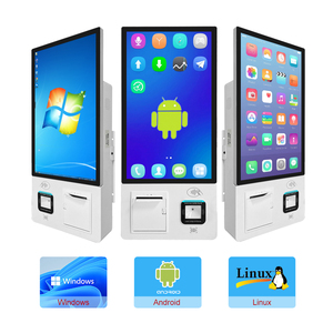 Киоск-киоск для самостоятельной проверки Windows/Android/Linux, держатель Pos, принтер 80 мм, киоск для оплаты с сенсорным экраном, киоск для самостоятельного заказа