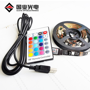 Factory 5V <strong>5050</strong> 30leds USB TV Backlight RGB <strong>Led</strong> Strip <strong>Light</strong> with RF 24key Remote Controller